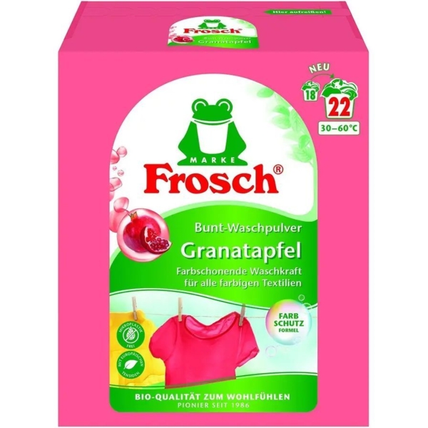 Пральний порошок-концентрат Frosch Гранат, 1450 г - Pampik