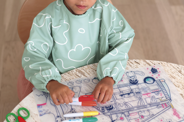 Нагрудник-фартух Beaba з рукавами, зелений (913577) - Pampik - 5