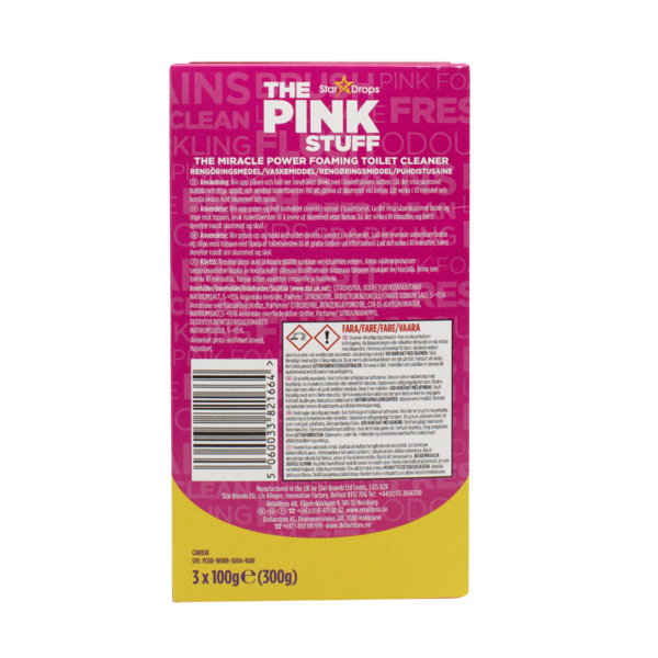 Порошок для чистки унитаза The Pink Stuff, 300 г (3 x 100 г) - Pampik - 2