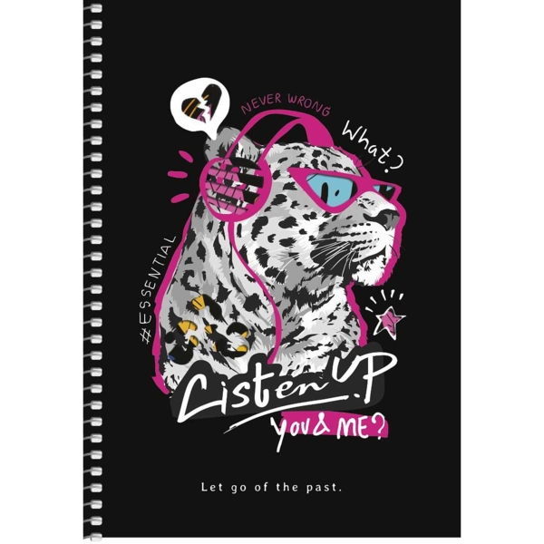 Тетрадь для записей Student Слушай музыку, А5, в клеточку, спираль, 96 л.истов (A5-SC-096-6117K) - Pampik