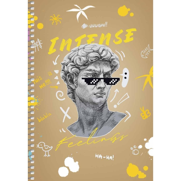 Тетрадь для записей Student Intense, А5, в клеточку, спираль, 96 листов (A5-SC-096-6102K) - Pampik