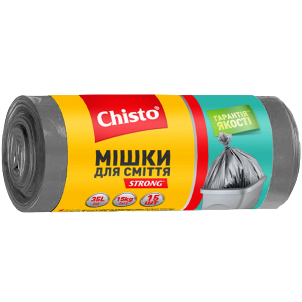 Мішки для сміття Chisto Strong, 35 л, 15 шт. - Pampik