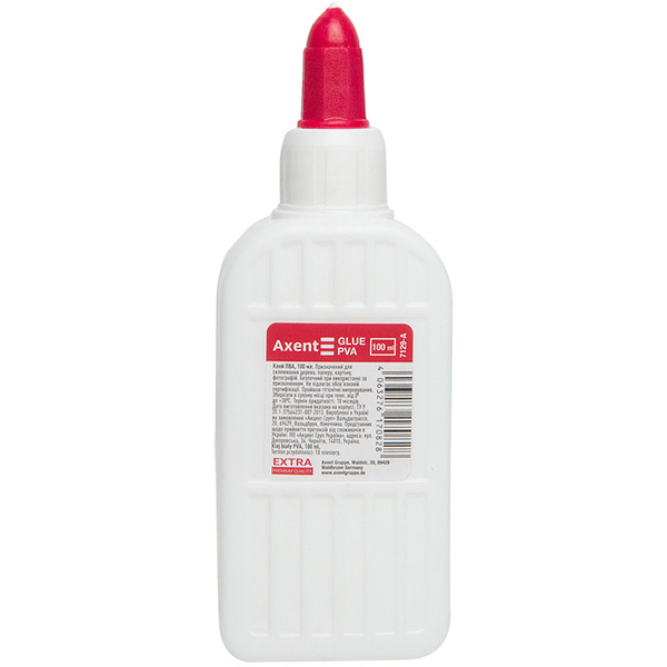 Клей ПВА Axent Extra з ковпачком-дозатором 100 мл (7129-A) - Pampik