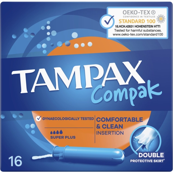 Тампони Tampax Compak Super Plus, з аплікатором, 16 шт. - Pampik - 2