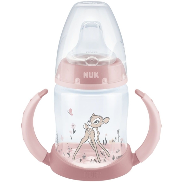 Пляшечка з ручками Nuk First Choice Bambi Disney, з силіконовою насадкою, 150 мл (3952434) - Pampik