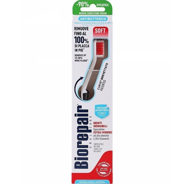 Зубная щетка Biorepair Совершенная чистка для чувствительных зубов мягкая, черный - Pampik
