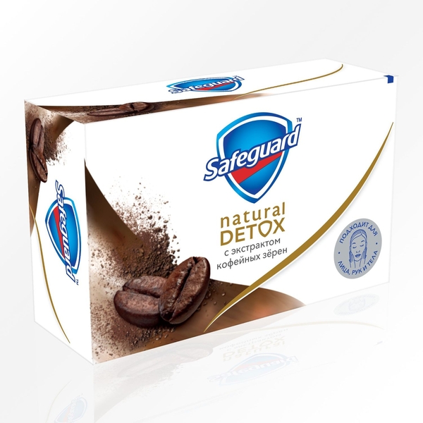 Мило Safeguard Natural Detox з екстрактом кавових зерен, 110 г - Pampik - 3