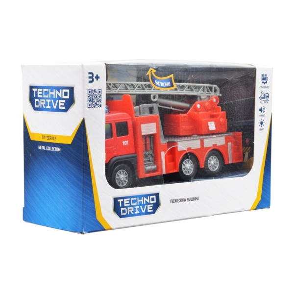 Автомодель TechnoDrive City service Пожарная машина красная (510125.270) - Pampik - 11