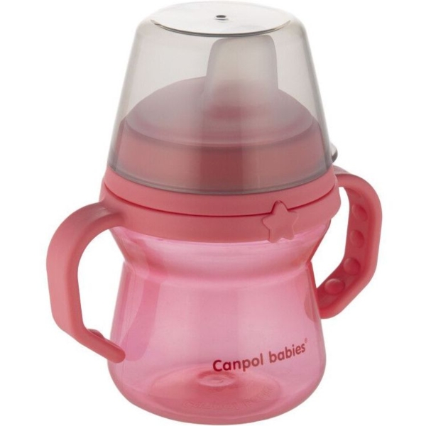 Кружка тренировочная Canpol babies First Cup Bonjour Paris, 150 мл, розовый (56/614_pin) - Pampik - 2