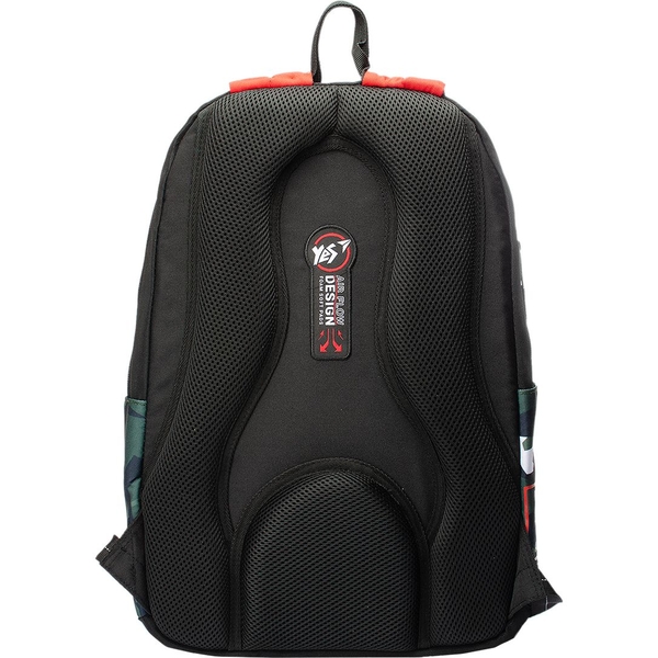 Рюкзак молодежный Yes Т-82 Smiley World Military Boy, черный с зеленым (558290) - Pampik - 4