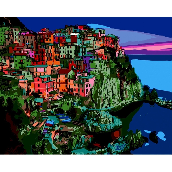 Картина за номерами ZiBi Art Line Чинкве-Терре 40х50 см (ZB.64107) - Pampik
