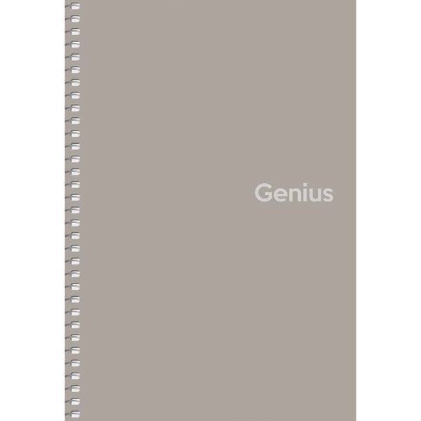 Зошит для записів Genius А5, в клітинку, спіраль, 80 л., бежевий (A5-080-6806K) - Pampik