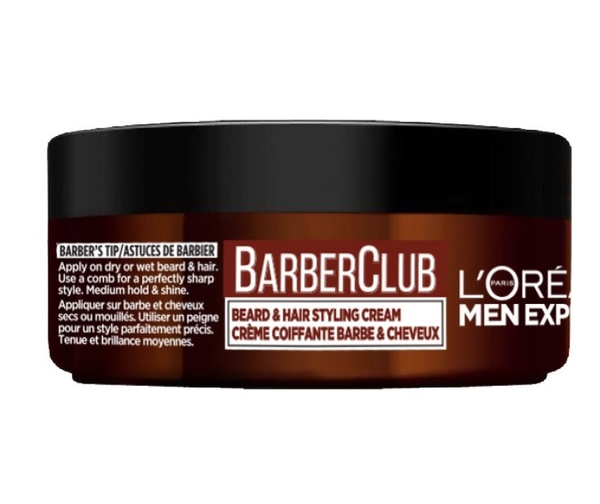 Крем-стайлінг L'Oreal Paris Men Expert Barber Club, для бороди та волосся, 75 мл - Pampik