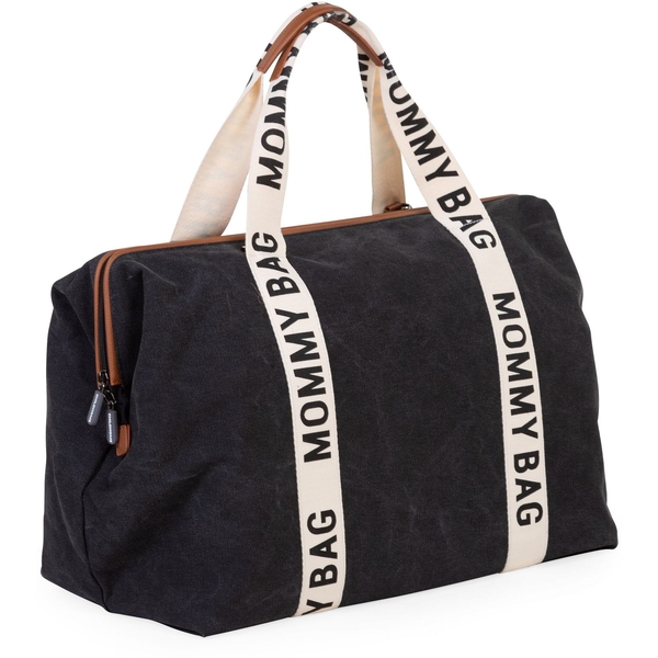 Сумка Childhome Mommy bag Signature - Canvas Black, черный (CWMBBSCBL) - Pampik - 2