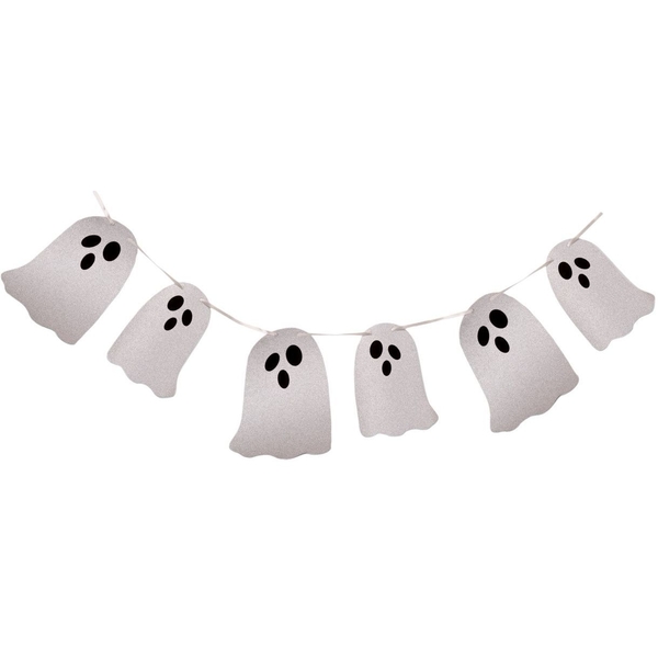 Гирлянда бумажная фигурная Yes! Fun Halloween Призраки глиттер, 3 м (801189) - Pampik