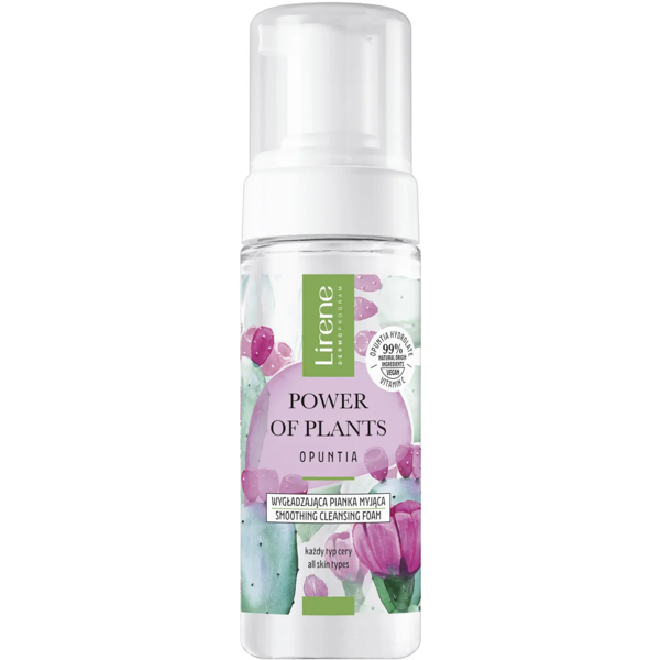 Разглаживающая пена для умывания Lirene Power Of Plants Opuntia Smoothing Cleansing Foam 150 мл - Pampik