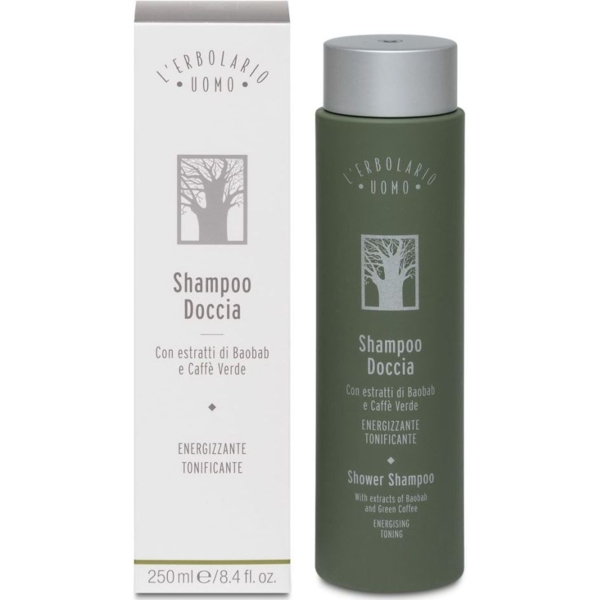 Шампунь-гель для душу L'Erbolario Shampoo Doccia Uomo, з баобабом, 250 мл - Pampik