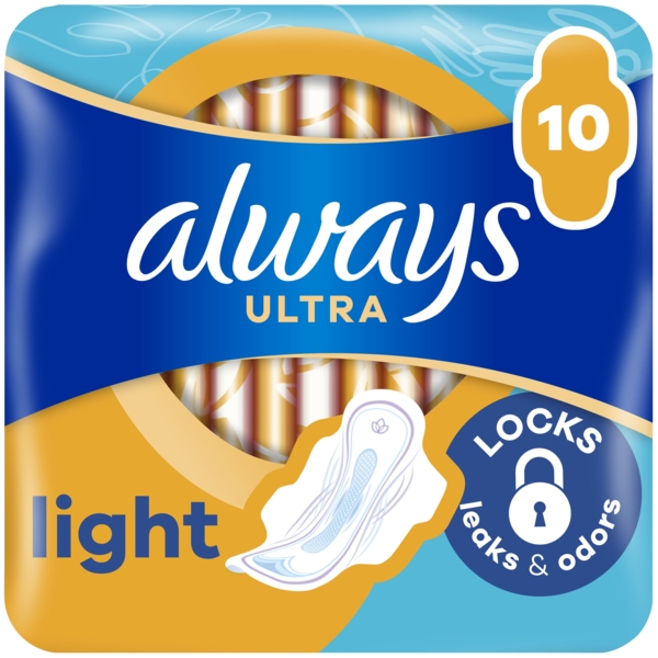Гігієнічні прокладки Always Ultra Light, 10 шт. - Pampik