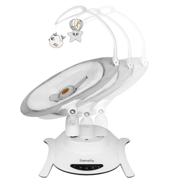 Кресло-гойдалка Lionelo Bella Grey Concrete, сірий - Pampik - 8