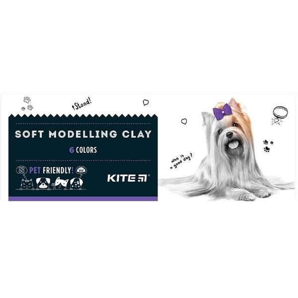 Пластилин восковой Kite Dogs 6 цветов 120 г (K22-081) - Pampik
