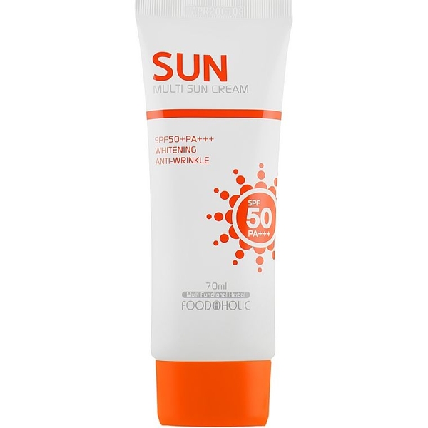 Сонцезахисний крем для обличчя та тіла Food A Holic Multi Sun Cream SPF50+ PA+++, 70 мл - Pampik