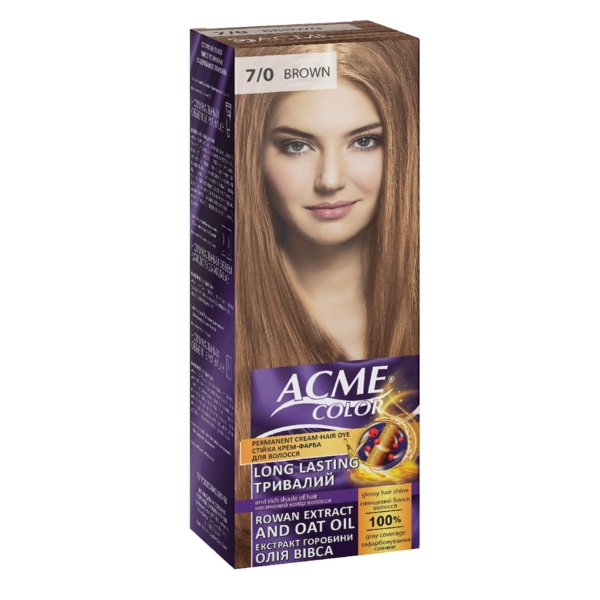 Крем-краска для волос Acme Color EXP оттенок 7/0 русый, 115 мл - Pampik