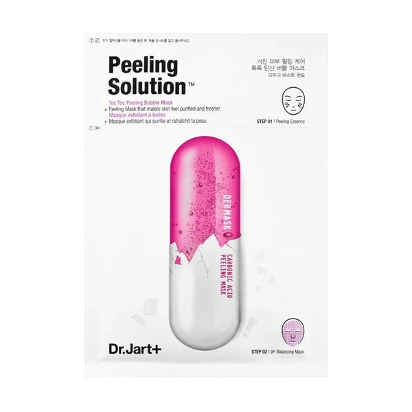 Маска-пілінг для обличчя тканинна 2-ступінчаста Dr.Jart+ Dermask Ultra Jet Peeling Solutio, 28 г - Pampik