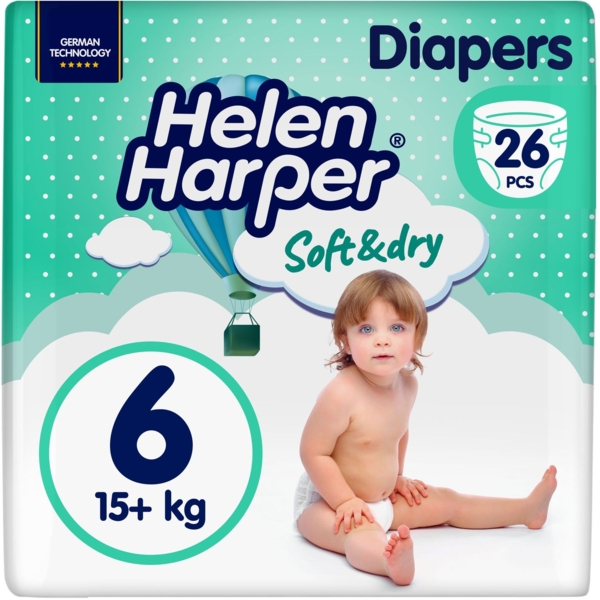 Підгузки Helen Harper Soft & Dry New XL (6) 15+ кг 26 шт. - Pampik