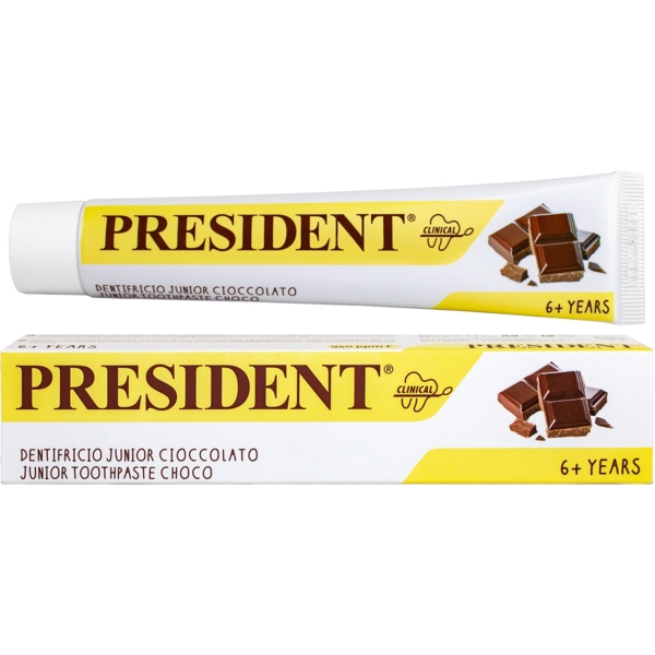 Зубна паста President Junior Toothpaste Choco 6+, 50 мл - Pampik