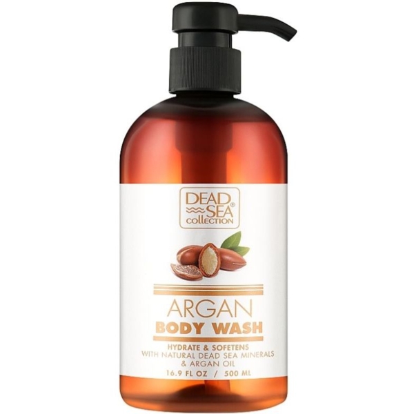 Гель для душу Dead Sea Collection Argan Body Wash з мінералами Мертвого моря та аргановою олією, 500 мл - Pampik