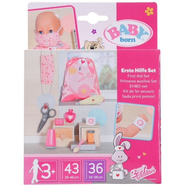 Ігровий набір Baby Born Аптечка, 10 предметів (834091) - Pampik
