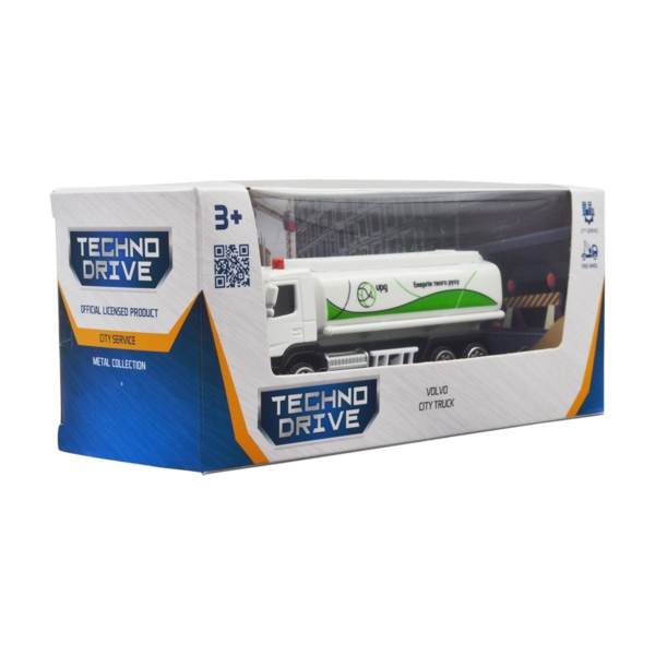 Автомодель TechnoDrive Volvo Газовоз UPG белая (250301) - Pampik - 10