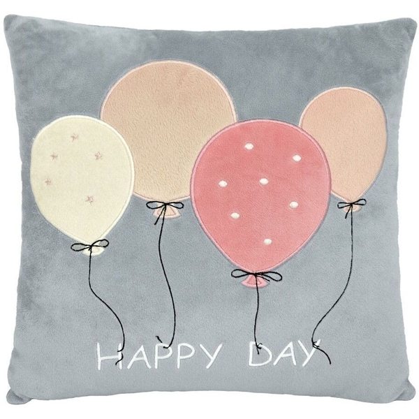 Подушка Tigres Happy Day, 33х33 см, сіра (ПД-0464) - Pampik