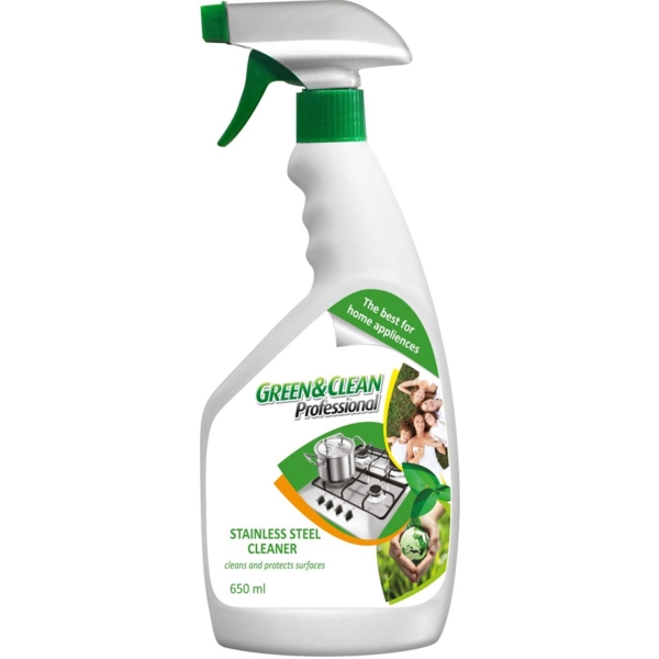 Средство для очистки Green & Clean Professional поверхностей из нержавеющей стали, 650 мл - Pampik