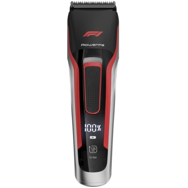 Машинка для підстригання волосся Rowenta Formula 1, сіро-червона (TN524MF0) - Pampik