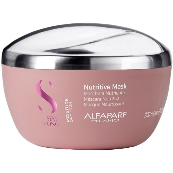 Маска для сухих волос Alfaparf Milano Semi Di Lino Moisture Nutritive Mask, 200 мл - Pampik