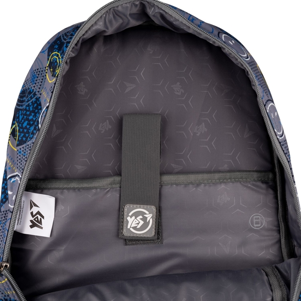 Рюкзак Yes TS-43 Smiley World, серый с голубым (559540) - Pampik - 15
