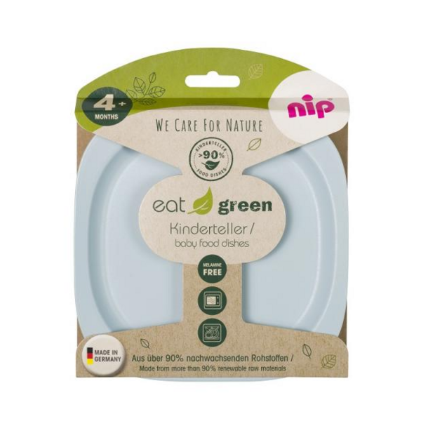 Мисочка для кормления Nip Зеленая серия, голубой с синим (37068) - Pampik