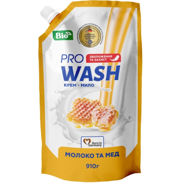 Рідке крем-мило Pro Wash Молоко та мед, 910 г - Pampik