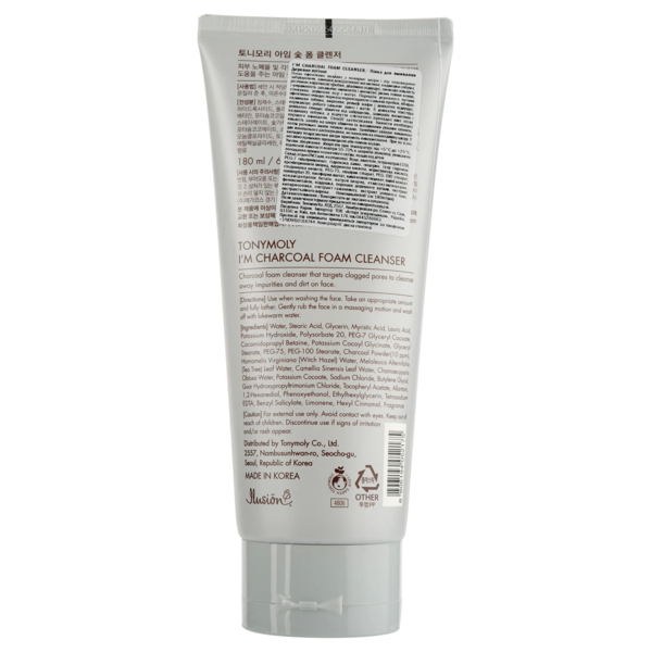 Пенка для умывания Tony Moly I'm Charcoal Foam Cleanser Древесный уголь 180 мл - Pampik - 2