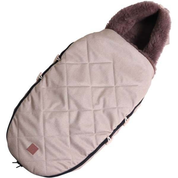 Конверт теплий Kaiser Toffee з натуральної овчини, пісочний меланж (6512574) - Pampik - 2