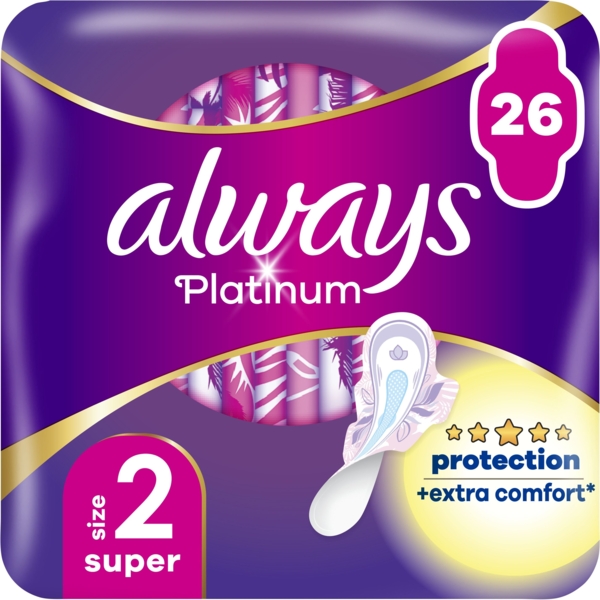 Гигиенические прокладки Always Platinum Super, 26 шт. - Pampik