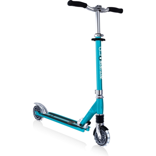 Самокат Globber Flow element comfort lights, колеса с подсветкой, голубой (727-301) - Pampik - 3