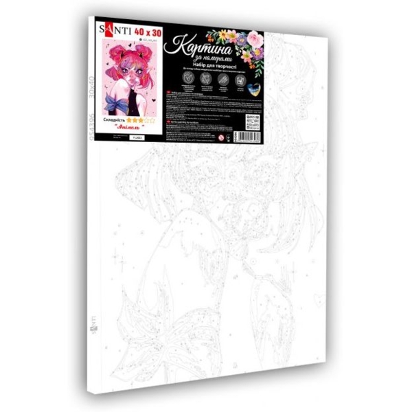 Картина по номерам Santi Анимель, неоновые краски, 30х40 см (954396) - Pampik - 2