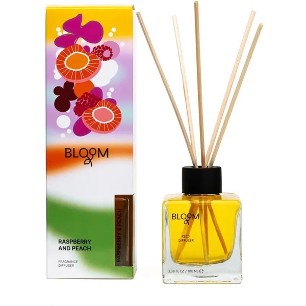 Аромадифузор для дому Aroma Bloom Rosbery and peach, 100 мл - Pampik