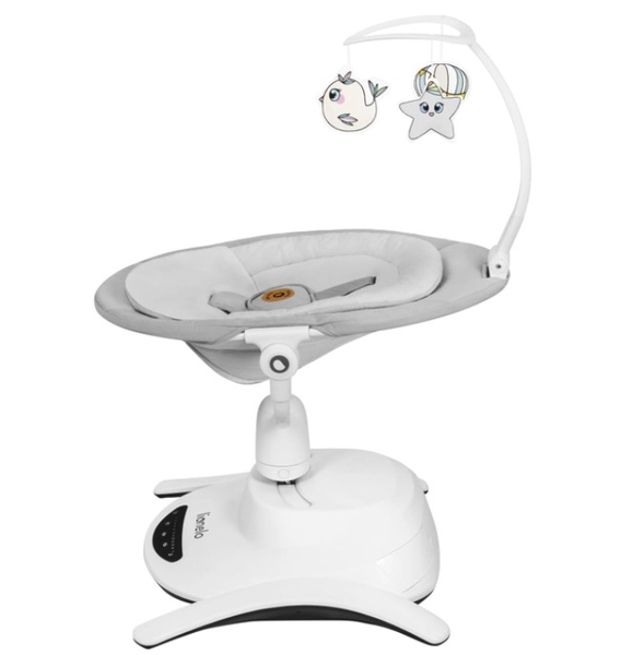 Кресло-гойдалка Lionelo Bella Grey Concrete, сірий - Pampik - 7