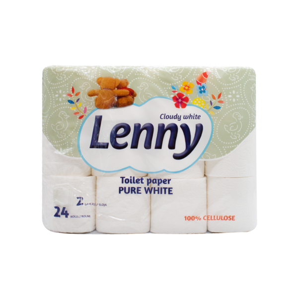 Туалетний папір Lenny, двошаровий, 24 рулони - Pampik