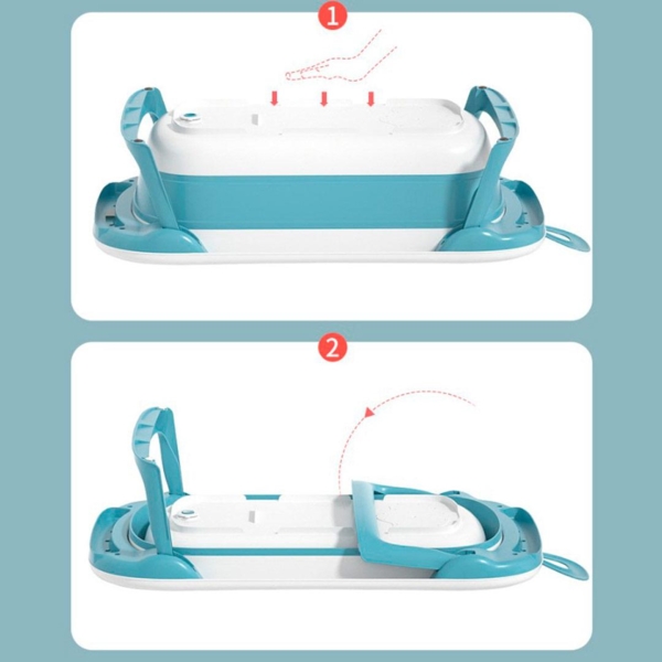 Ванночка El Camino ME 1106 T-control з термометром і зливом, 87 см, блакитна (26041) - Pampik - 7