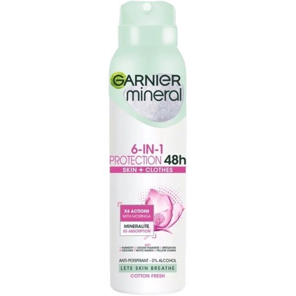 Антиперспірант Garnier Mineral Захист 6 Ніжність бавовни 150 мл - Pampik