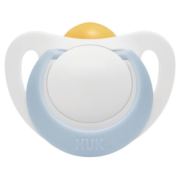 Пустушка латексна Nuk Star для хлопчика, ортодонтична, 0-6 міс, 1 шт. (3952443) - Pampik
